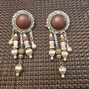 BOHO EARRINGS, PIERCED DANGLE VINTAGE STYLE LIGHTWEIGHTS!